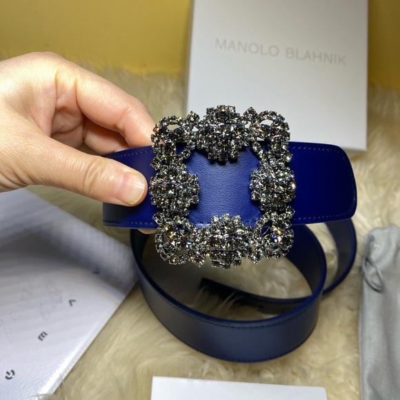 New authentic Manolo Blahnik leather hangisi belt - Picture 11 of 15